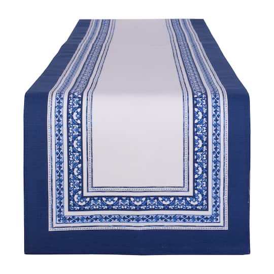 DII® 72" Porto Stripe Table Runner in Blue/White | 14" x 72" | Michaels®